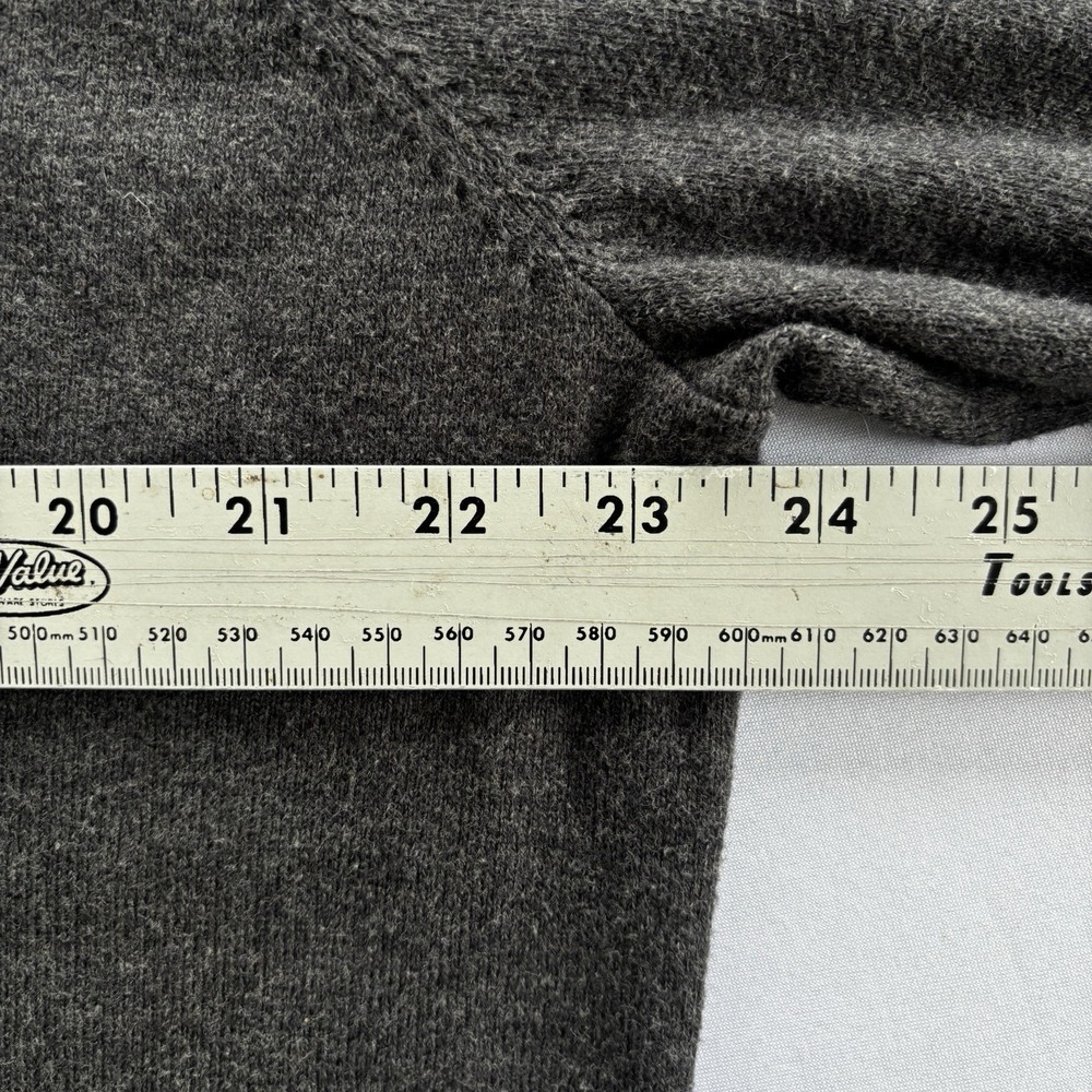 Eddie Bauer Quarter Zip Sweater Mens XL Charcoal Gray Mock Neck Pullover Knit - Picture 8 of 16